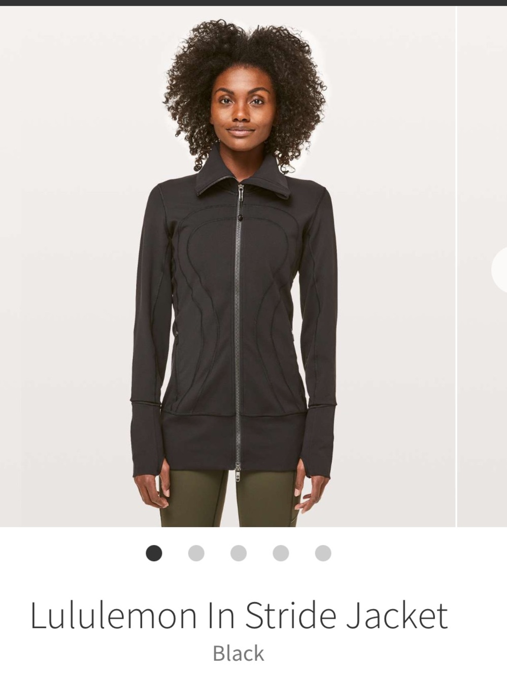 lululemon athletica Black Full-Zip Bomber Jacket